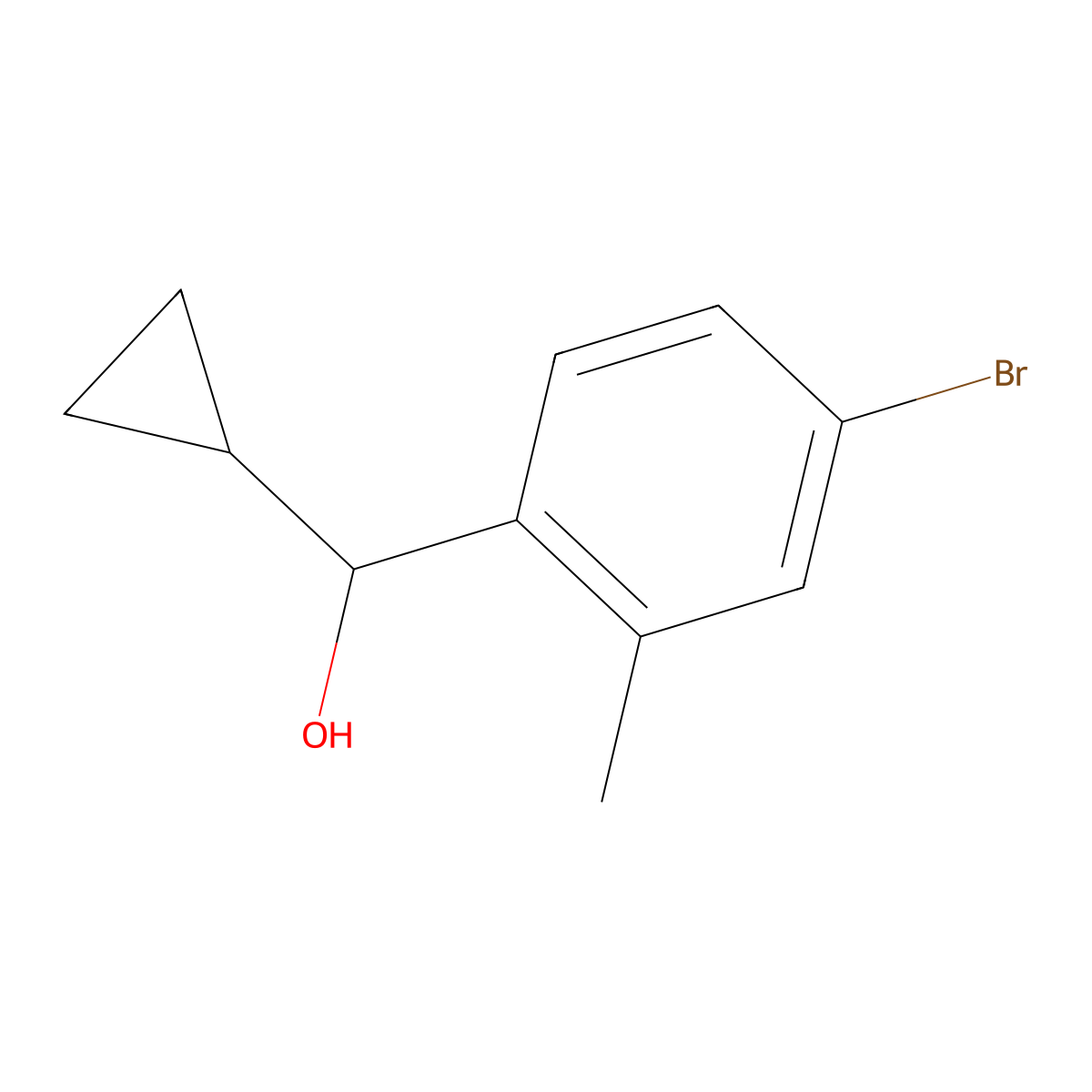 4-Bromo-alpha-cyclopropyl-2-methylbenZenemethanol molecular structure, CAS 1600279-83-1