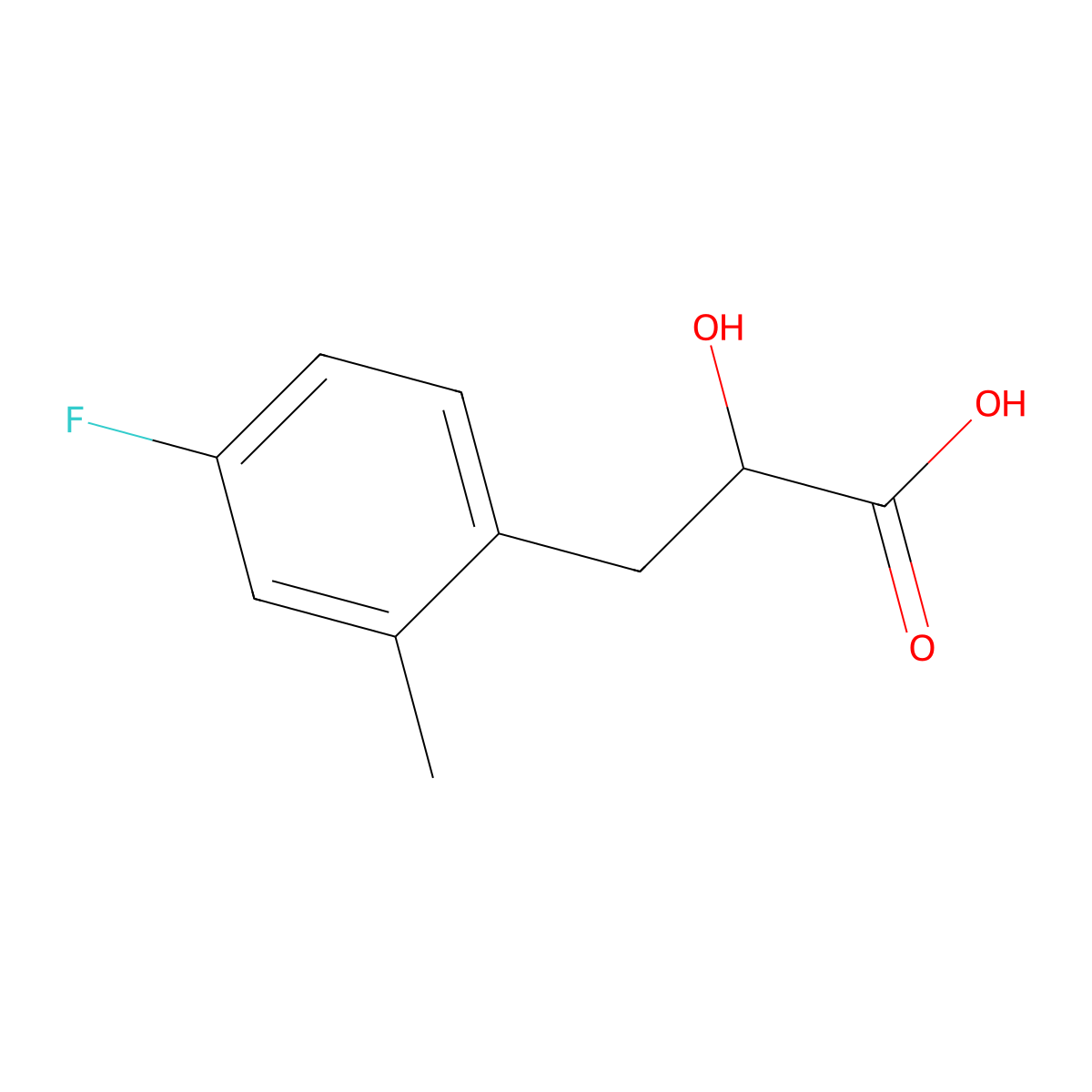 3-(4-Fluoro-2-methylphenyl)-2-hydroxypropanoic acid molecular structure, CAS 1600281-77-3