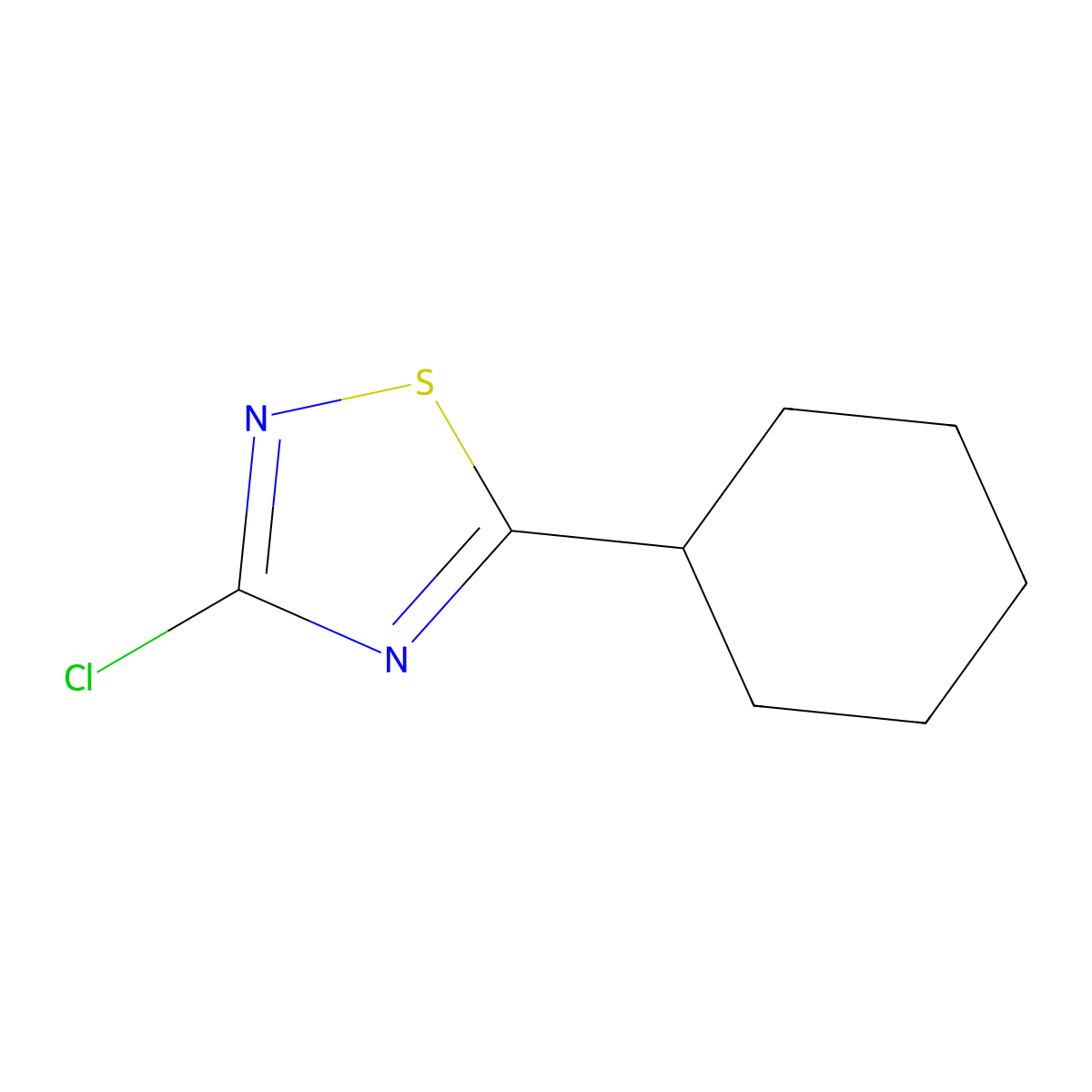3-Chloro-5-cyclohexyl-1,2,4-thiadiazole molecular structure, CAS 1600287-75-9