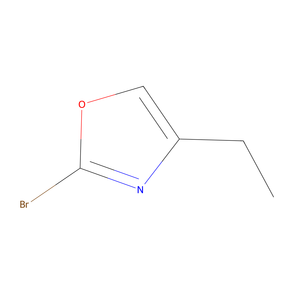 2-Bromo-4-ethyl-1,3-oxazole molecular structure, CAS 1600306-09-9