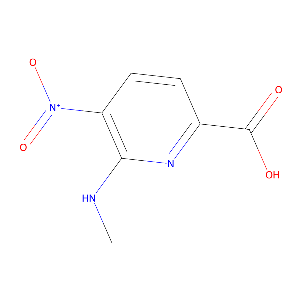 6-(Methylamino)-5-nitropyridine-2-carboxylic acid molecular structure, CAS 1600316-11-7