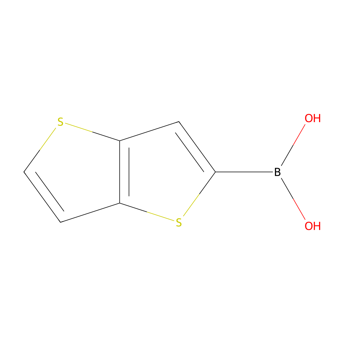 Thieno[3,2-b]thiophene-2-boronic Acid (contains varying amounts of Anhydride) molecular structure, CAS 160032-40-6