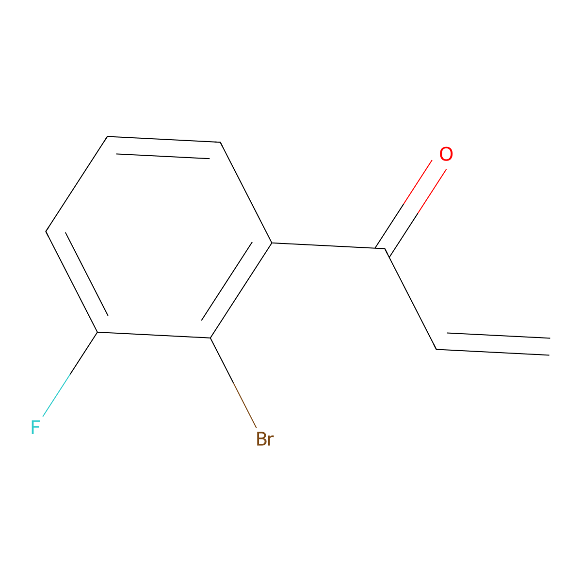1-(2-Bromo-3-fluorophenyl)prop-2-en-1-one molecular structure, CAS 1600329-62-1