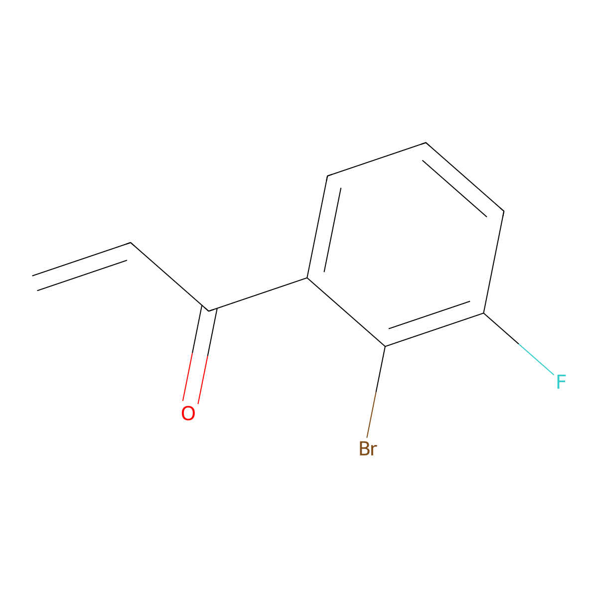 1-(2-Bromo-3-fluorophenyl)prop-2-en-1-one molecular structure, CAS 1600329-62-1