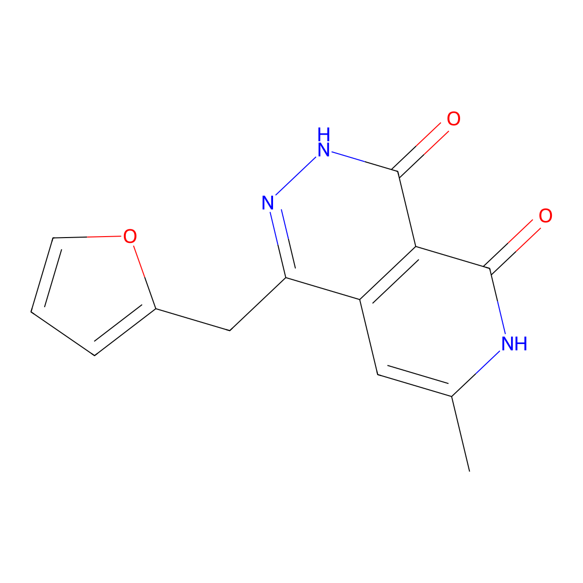 1-(2-Furylmethyl)-7-methylpyrido[3,4-d]pyridazine-4,5(3H,6H)-dione molecular structure, CAS 160033-05-6