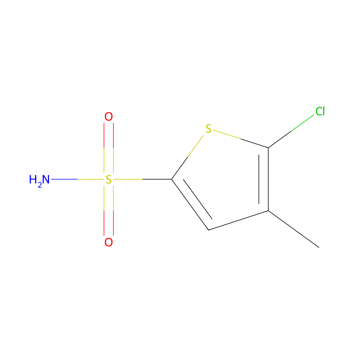 5-Chloro-4-methylthiophene-2-sulfonamide molecular structure, CAS 1600331-21-2