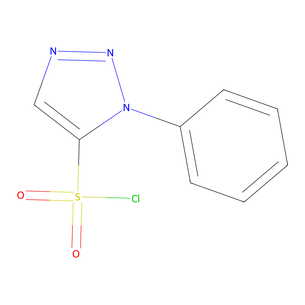1-phenyl-1H-1,2,3-triazole-5-sulfonyl chloride molecular structure, CAS 1600335-61-2