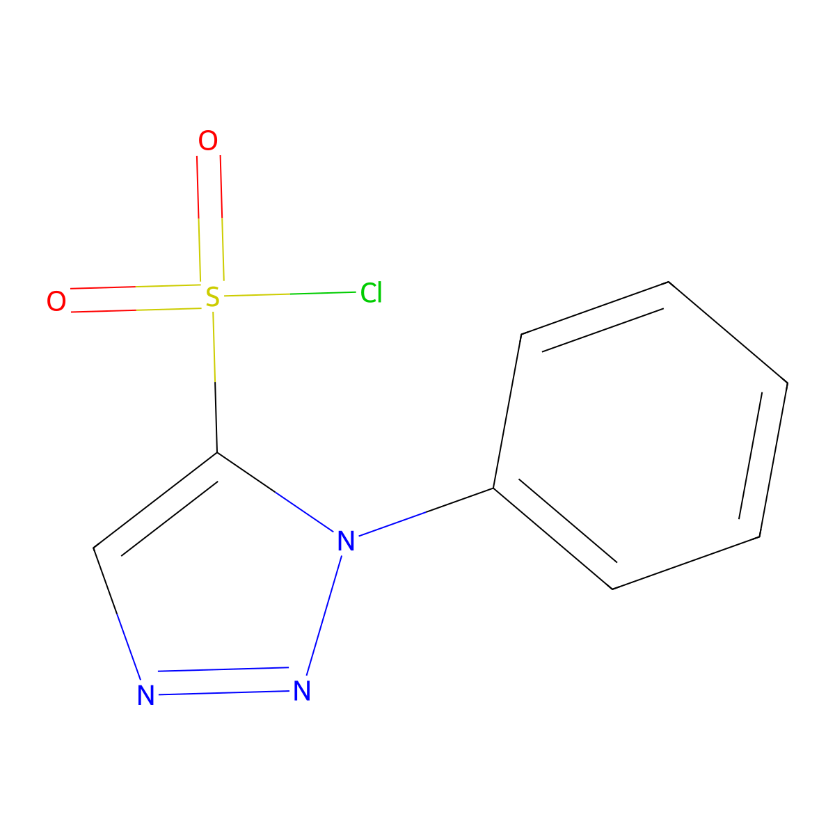 1-phenyl-1H-1,2,3-triazole-5-sulfonyl chloride molecular structure, CAS 1600335-61-2