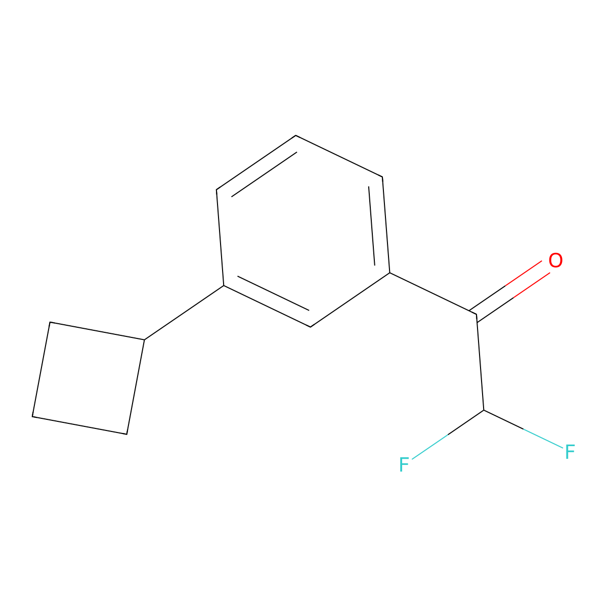 1-(3-Cyclobutylphenyl)-2,2-difluoroethanone molecular structure, CAS 1600350-58-0