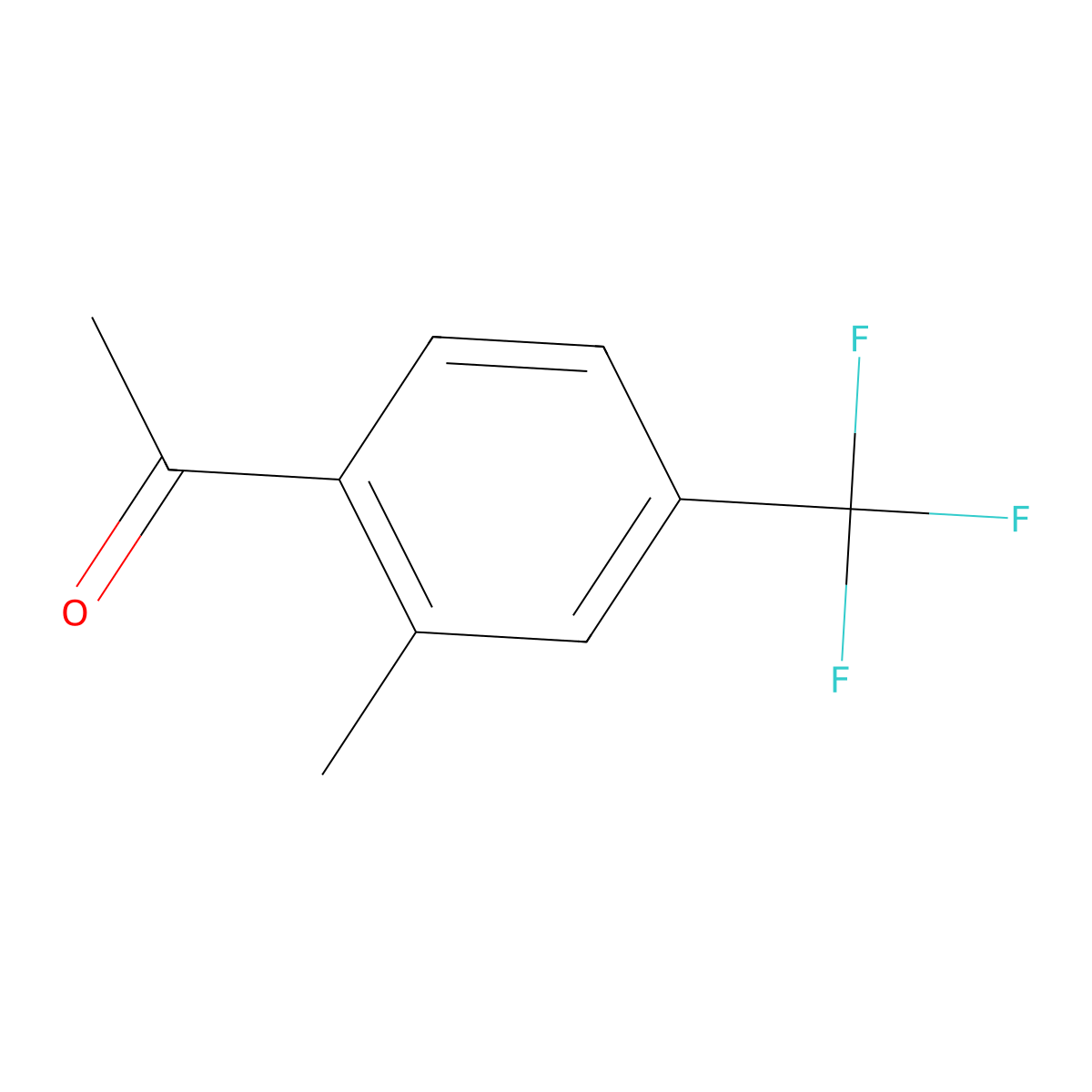 1-(2-Methyl-4-(trifluoromethyl)phenyl)ethan-1-one molecular structure, CAS 1600353-68-1