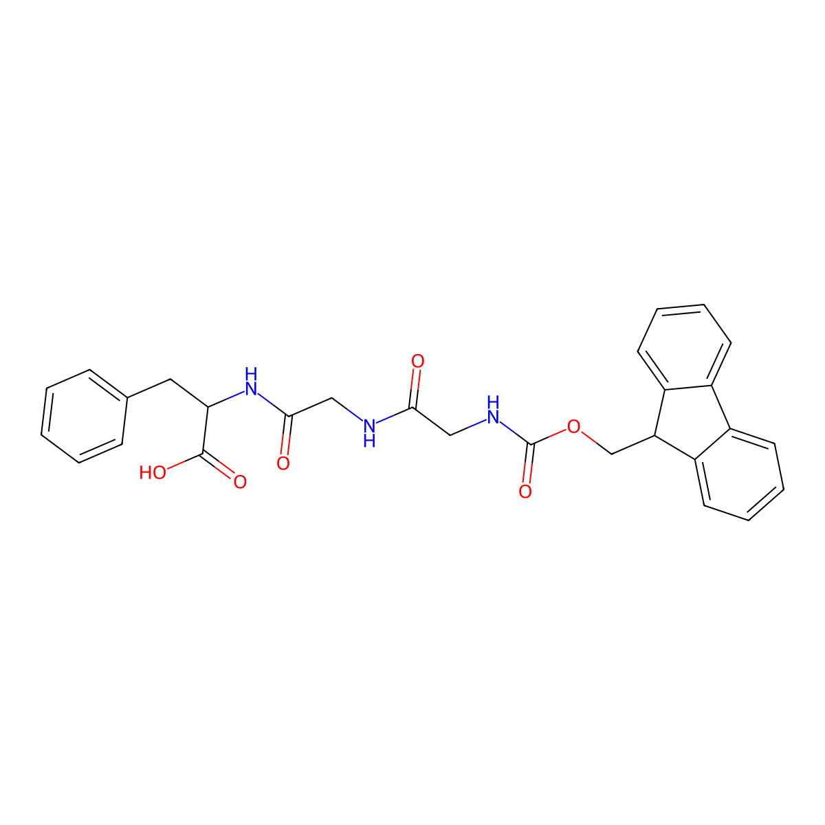 Fmoc-Gly-Gly-Phe-OH molecular structure, CAS 160036-44-2