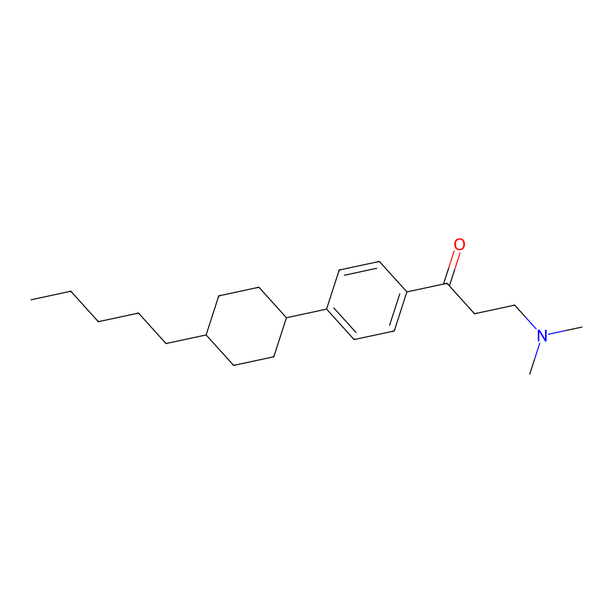 3-(Dimethylamino)-1-[4-(4-pentylcyclohexyl)phenyl]propan-1-one molecular structure, CAS 160038-80-2