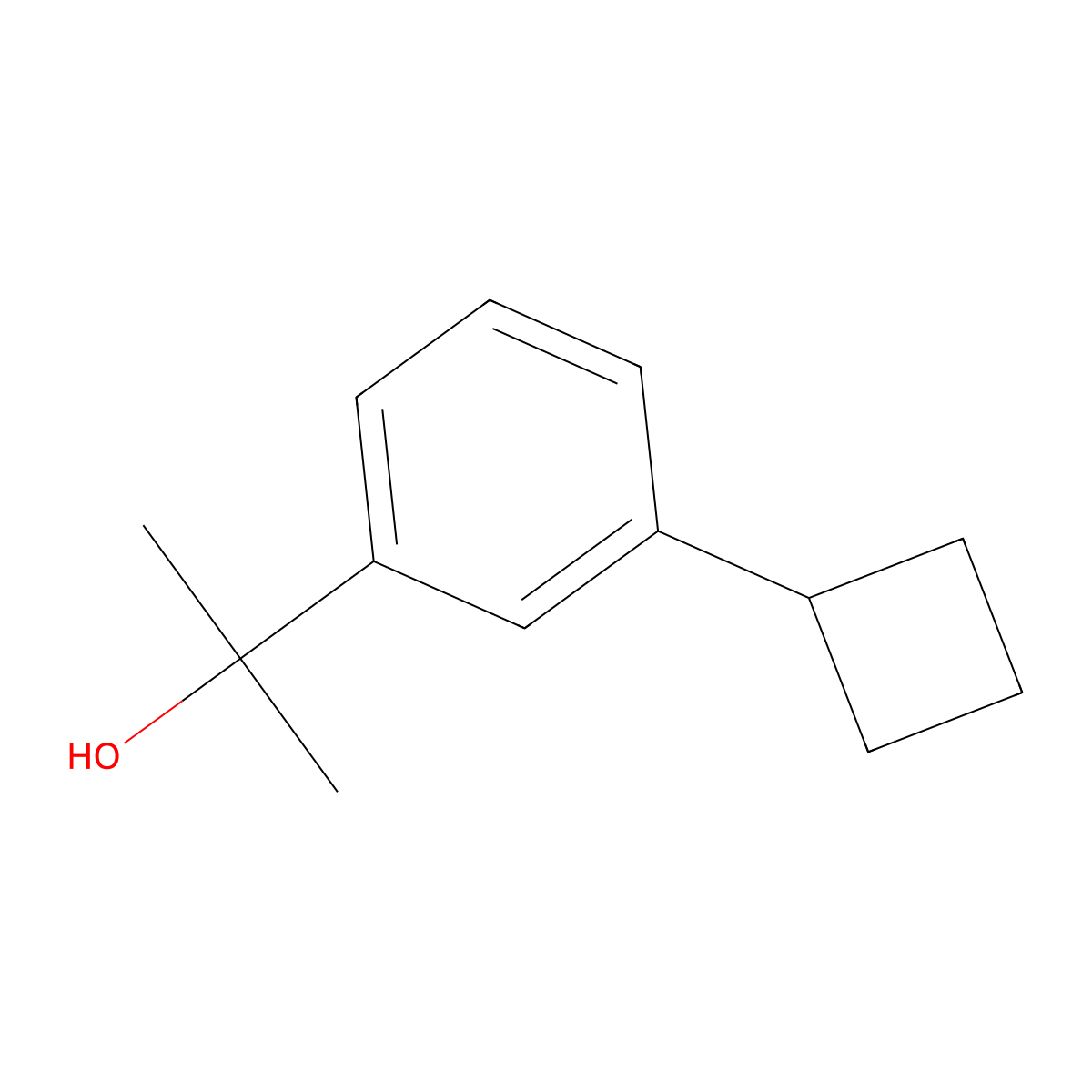 2-(3-Cyclobutylphenyl)propan-2-ol molecular structure, CAS 1600386-16-0