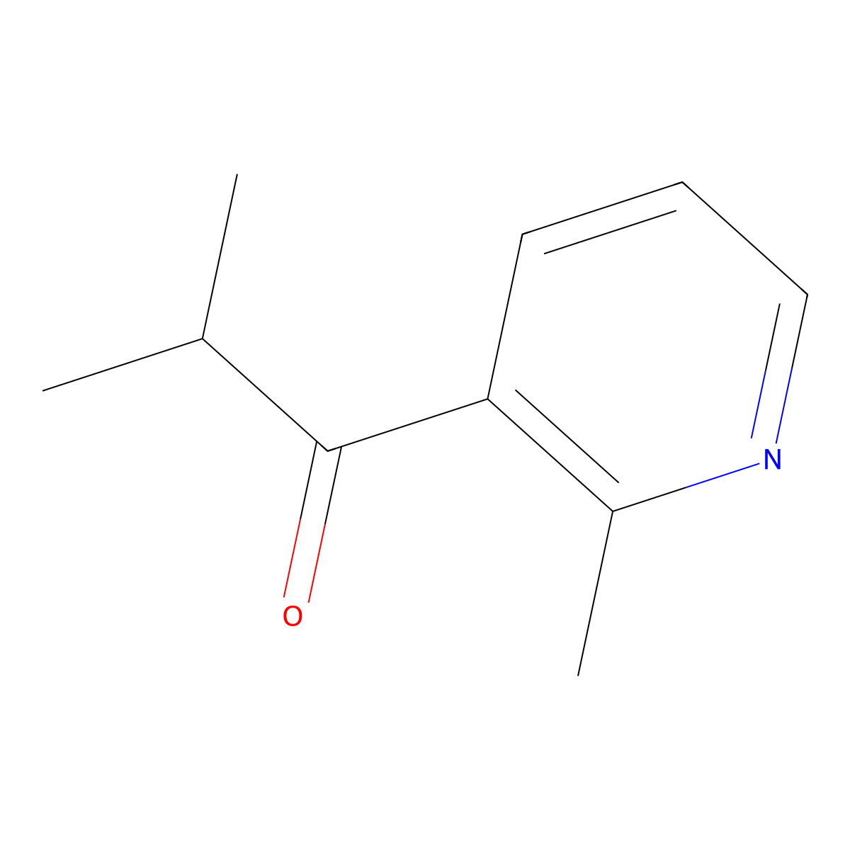 2-Methyl-1-(2-methyl-3-pyridinyl)-1-propanone molecular structure, CAS 1600392-70-8