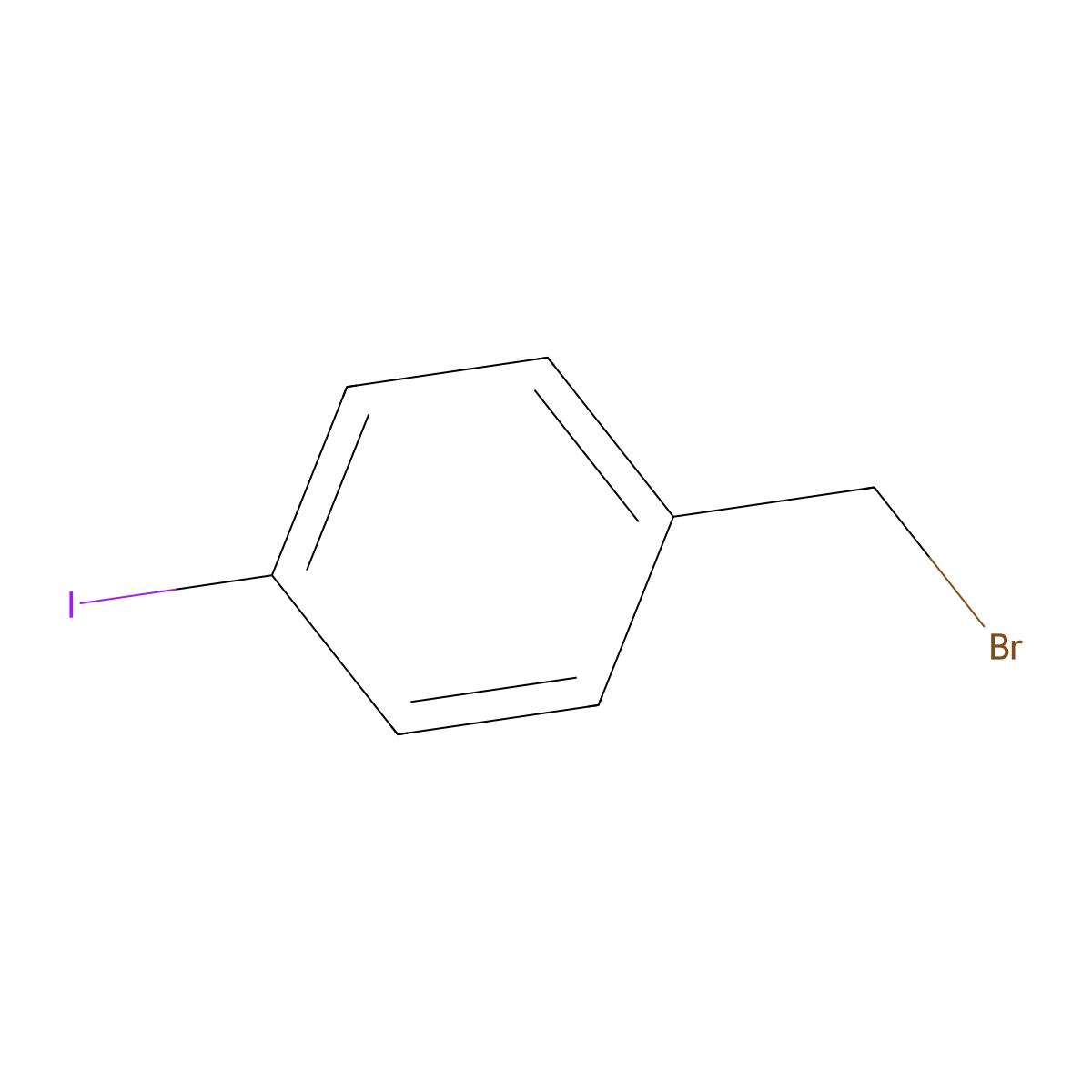 4-Iodobenzyl bromide molecular structure, CAS 16004-15-2
