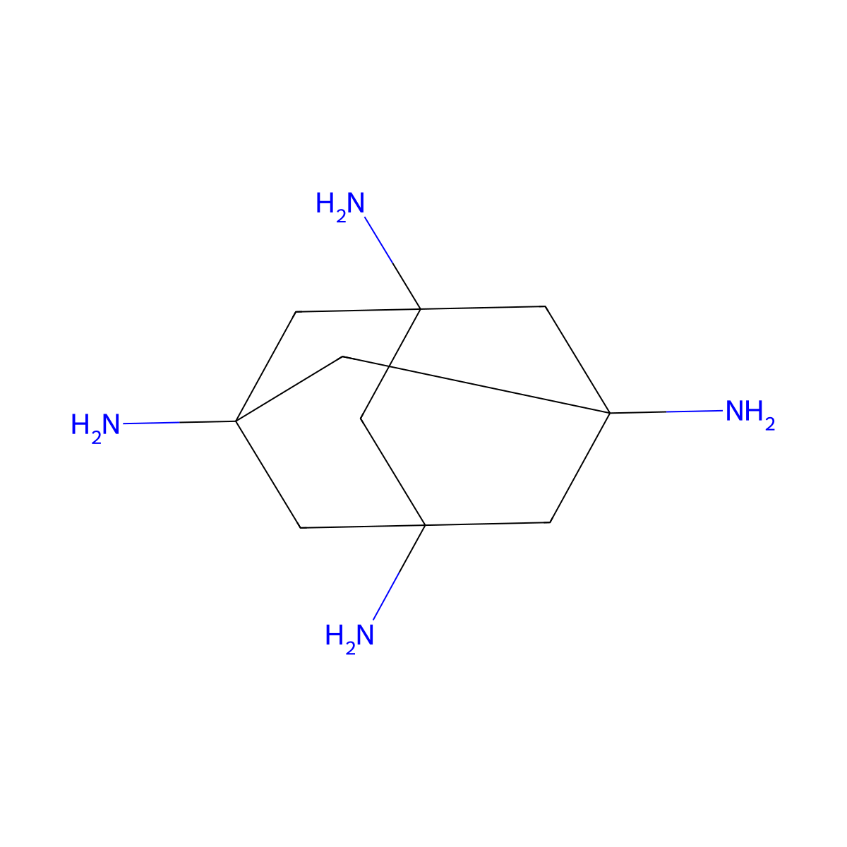 Tricyclo[3.3.1.13,7]decane-1,3,5,7-tetramine molecular structure, CAS 16004-77-6