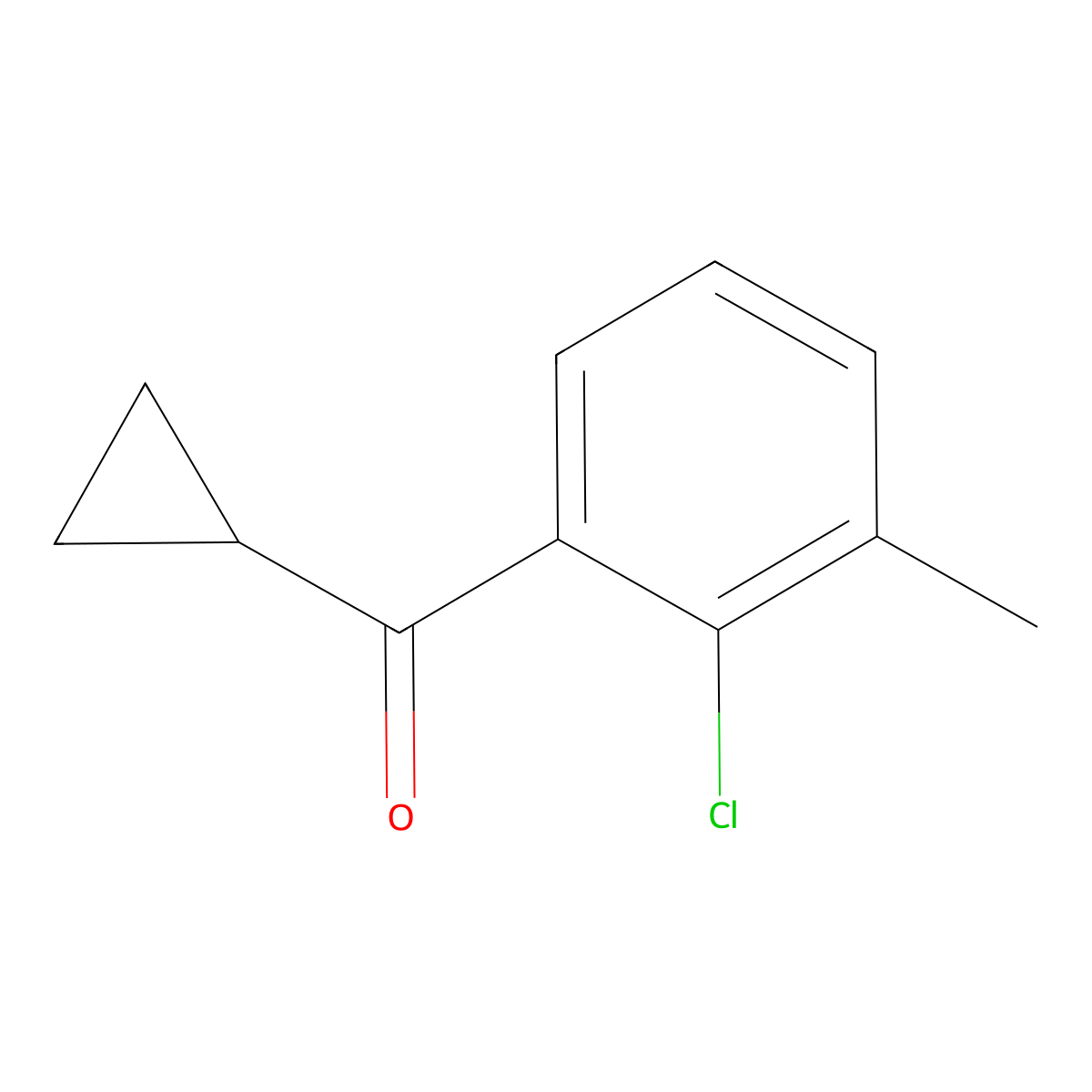 (2-Chloro-3-methylphenyl)(cyclopropyl)methanone molecular structure, CAS 1600401-90-8