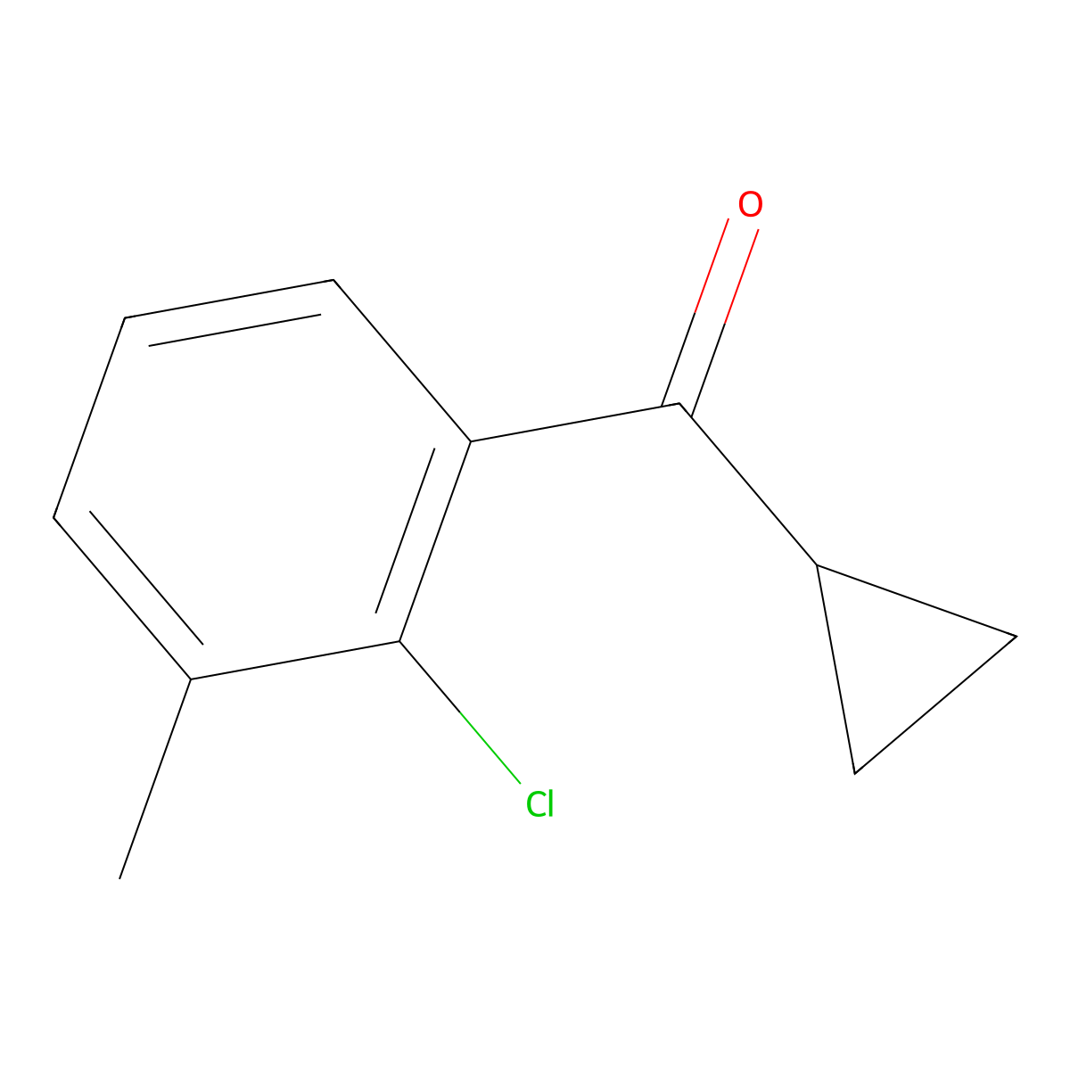 (2-Chloro-3-methylphenyl)(cyclopropyl)methanone molecular structure, CAS 1600401-90-8