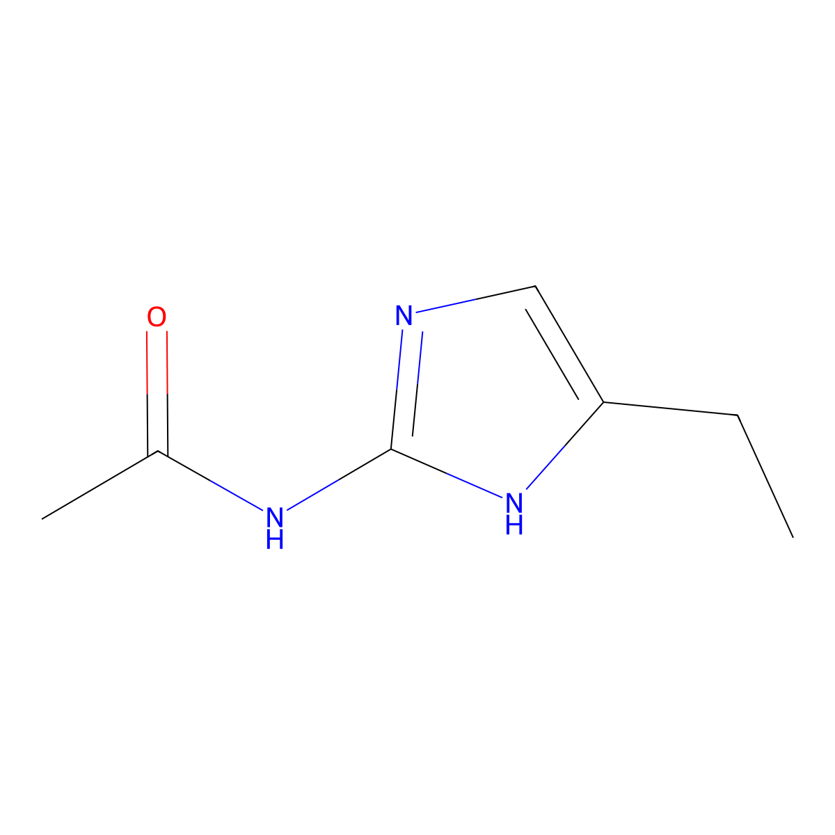 N-(4-ethyl-1H-imidazol-2-yl)acetamide molecular structure, CAS 160041-62-3