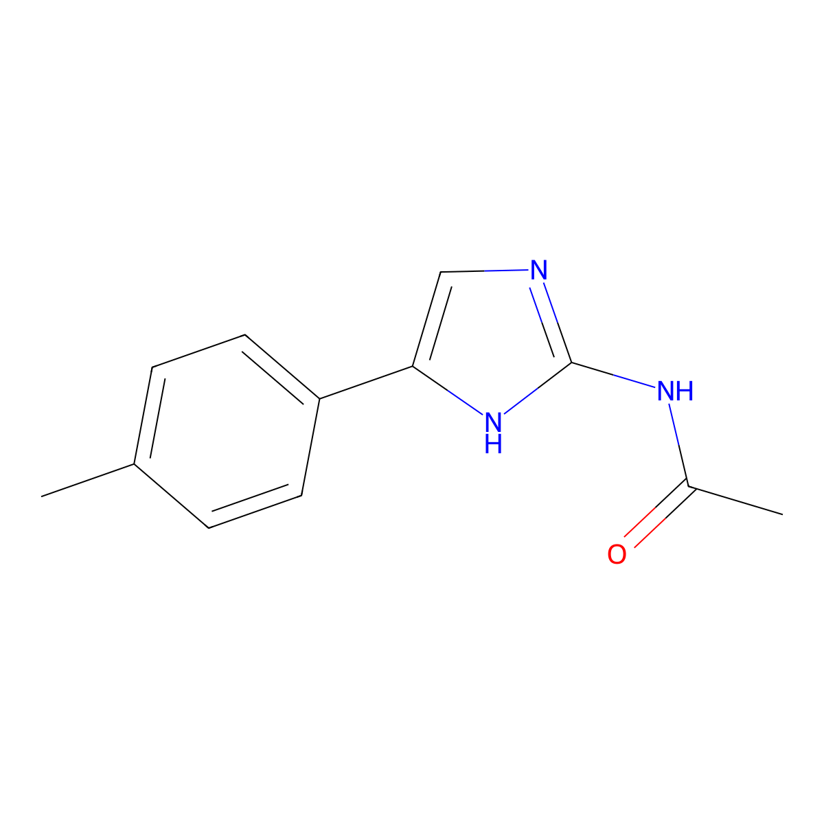 N-[4-(4-Methylphenyl)-1H-imidazol-2-YL]acetamide molecular structure, CAS 160041-65-6