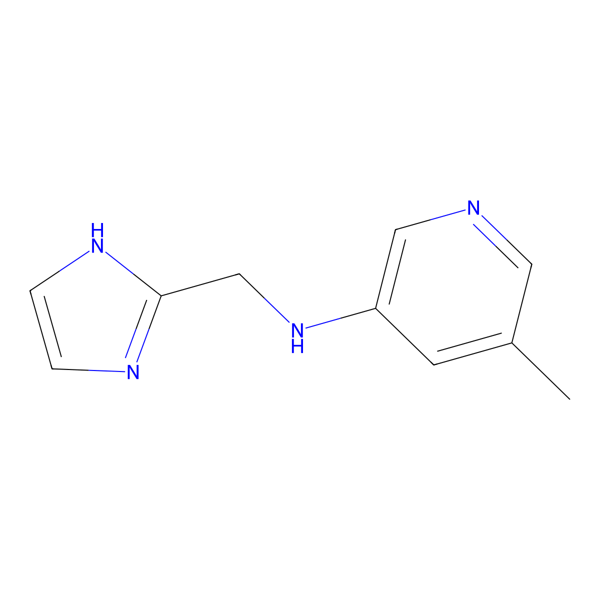 N-[(1H-imidazol-2-yl)methyl]-5-methylpyridin-3-amine molecular structure, CAS 1600436-12-1