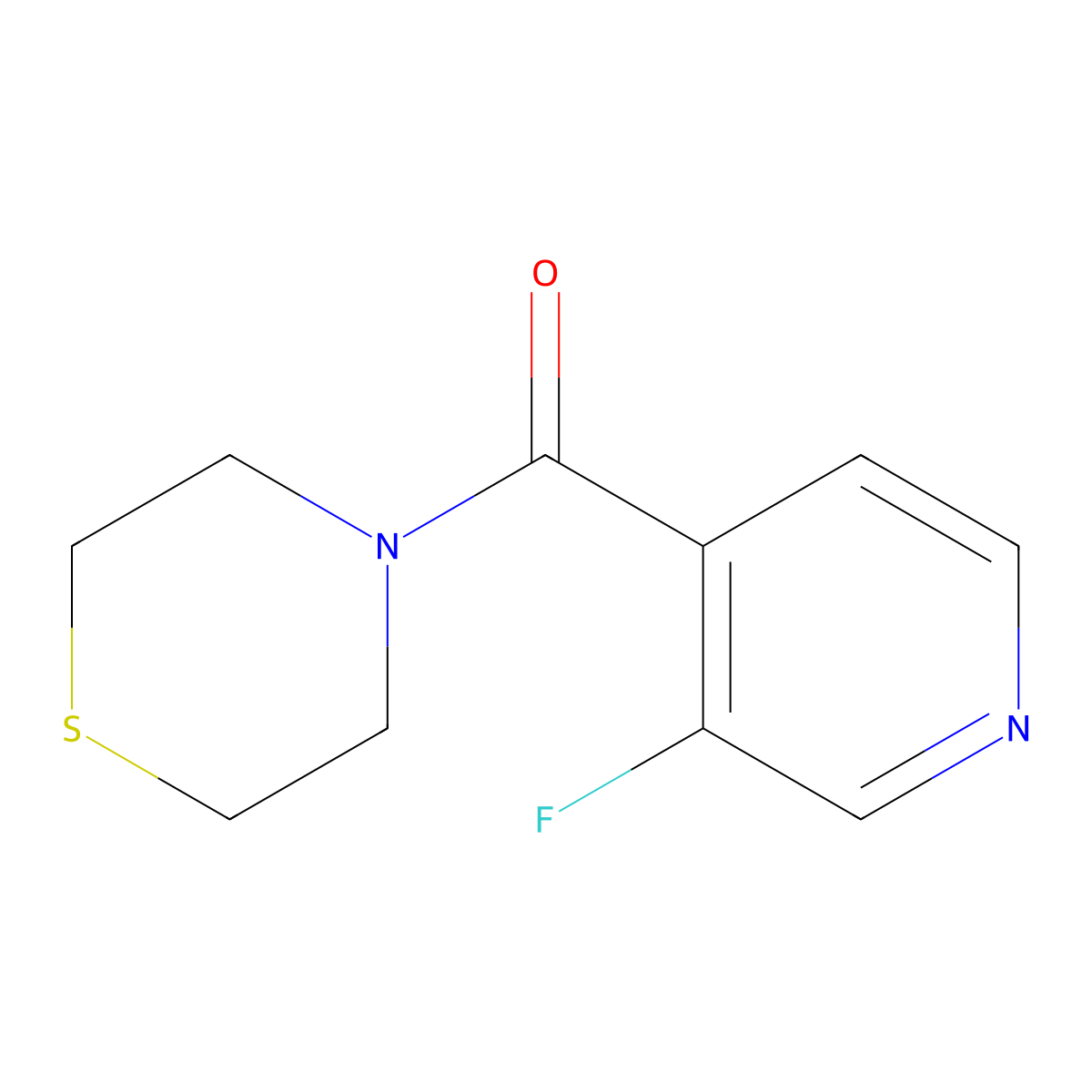 (3-Fluoropyridin-4-yl)(thiomorpholino)methanone molecular structure, CAS 1600452-85-4