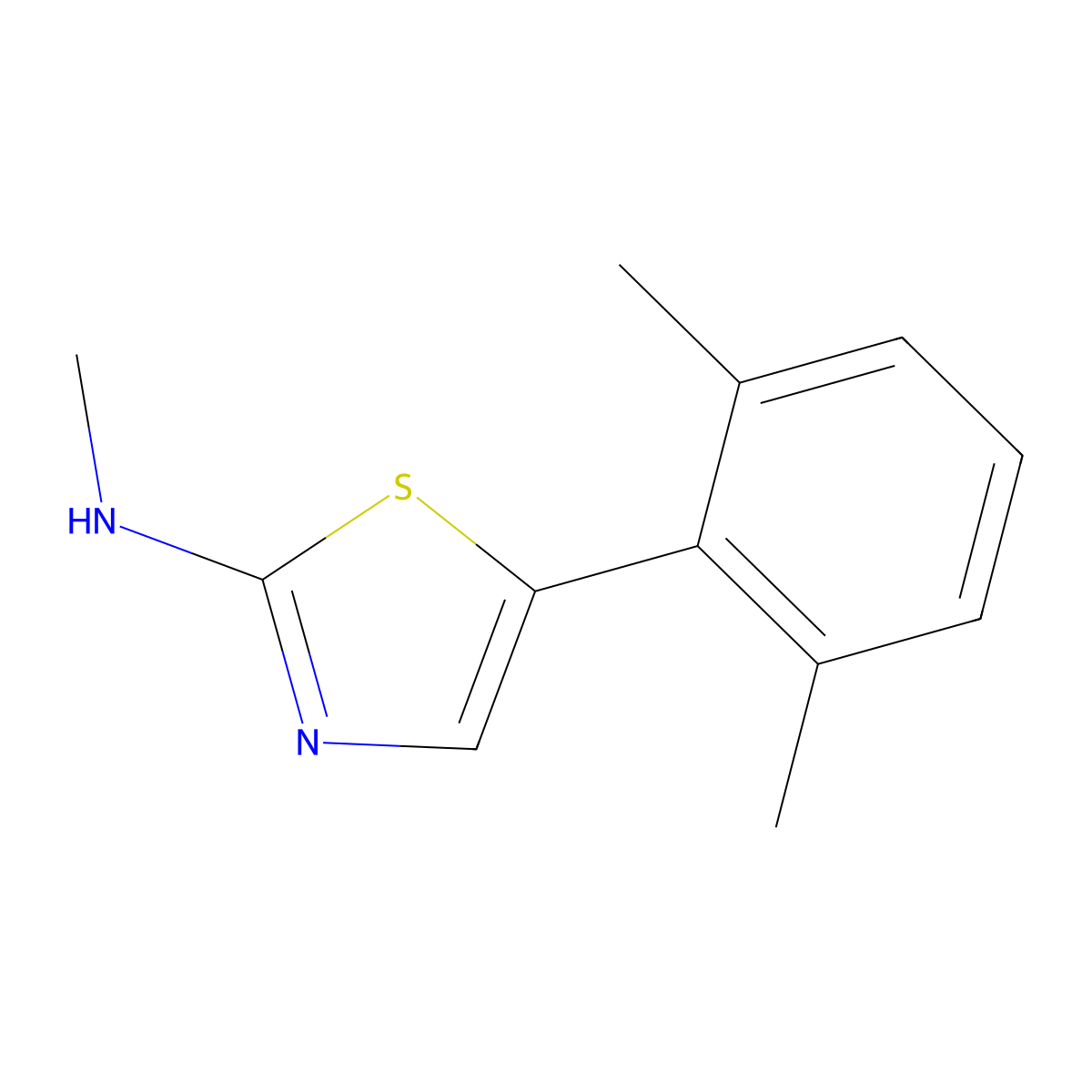 5-(2,6-Dimethylphenyl)-N-methylthiaZol-2-amine molecular structure, CAS 1600454-12-3