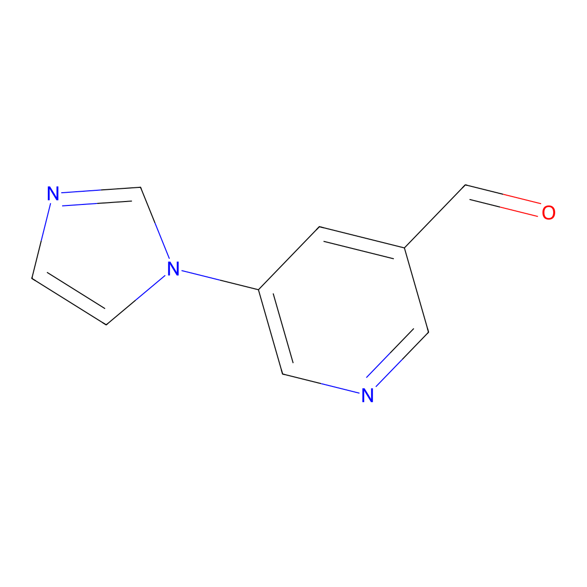 5-(1H-imidazol-1-yl)pyridine-3-carbaldehyde molecular structure, CAS 1600461-45-7