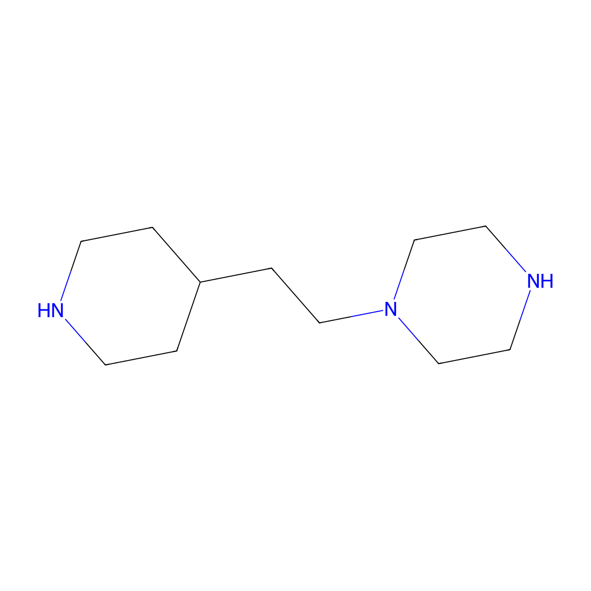 1-[2-(Piperidin-4-yl)ethyl]piperazine molecular structure, CAS 1600464-87-6