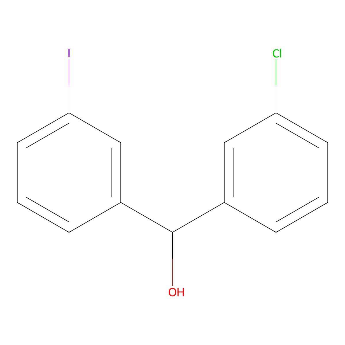 3-Chloro-alpha-(3-iodophenyl)benZenemethanol molecular structure, CAS 1600482-84-5