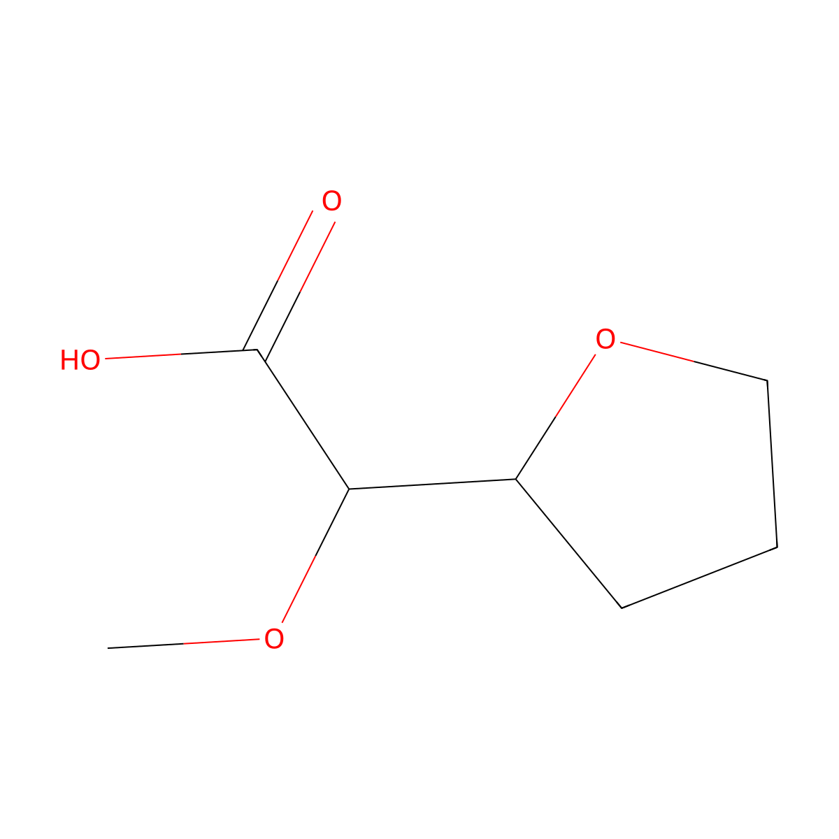 2-Methoxy-2-(oxolan-2-yl)acetic acid molecular structure, CAS 1600486-49-4