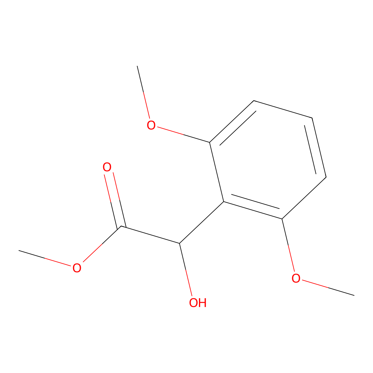 Methyl 2-(2,6-dimethoxyphenyl)-2-hydroxyacetate molecular structure, CAS 1600488-02-5