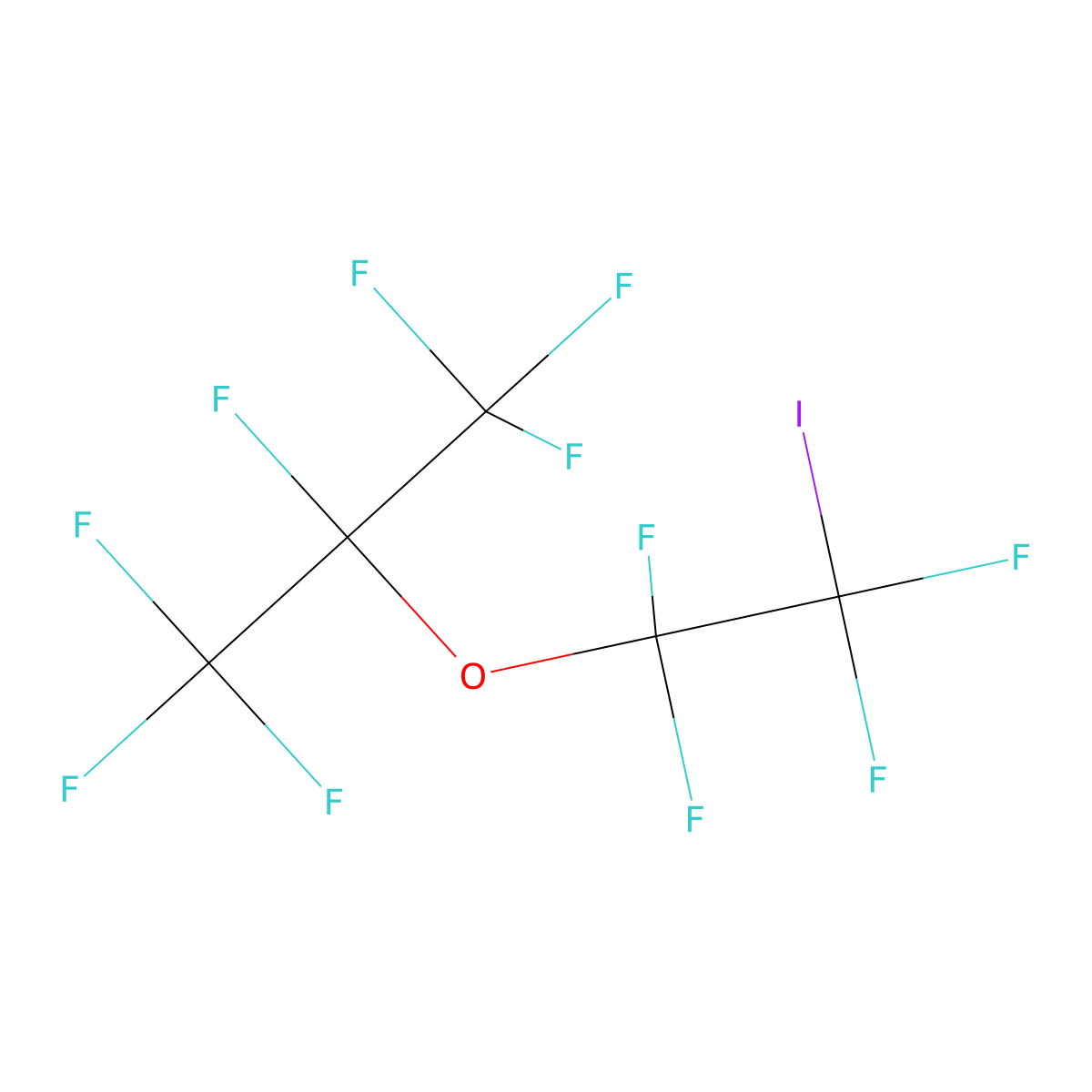 1,1,1,2,3,3,3-Heptafluoro-2-(1,1,2,2-tetrafluoro-2-iodoethoxy)propane molecular structure, CAS 16005-38-2