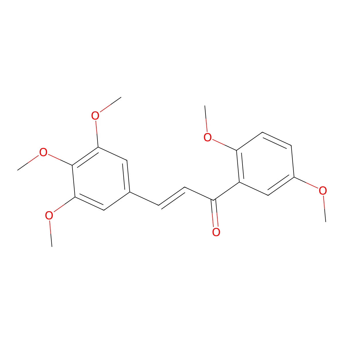 (2E)-1-(2,5-dimethoxyphenyl)-3-(3,4,5-trimethoxyphenyl)prop-2-en-1-one molecular structure, CAS 1600502-76-8