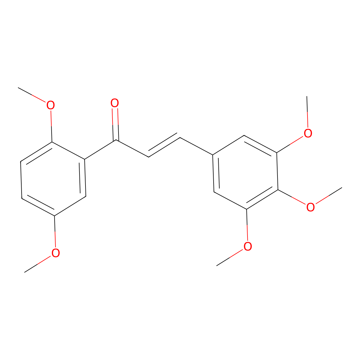 (2E)-1-(2,5-dimethoxyphenyl)-3-(3,4,5-trimethoxyphenyl)prop-2-en-1-one molecular structure, CAS 1600502-76-8