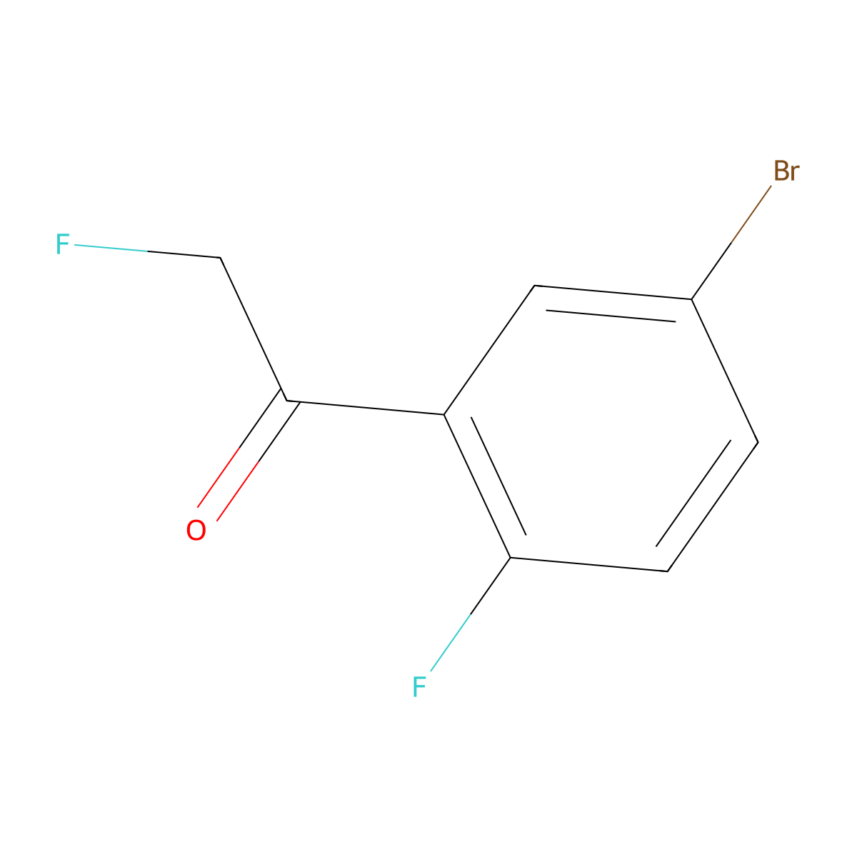 1-(5-Bromo-2-fluorophenyl)-2-fluoroethanone molecular structure, CAS 1600511-51-0