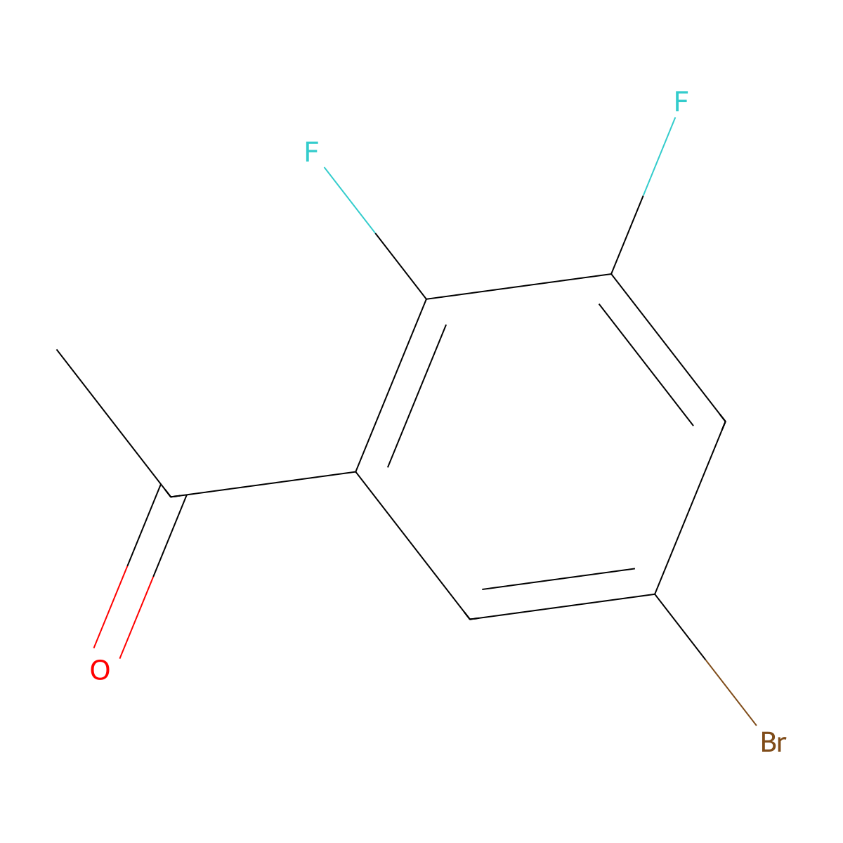 1-(5-Bromo-2,3-difluorophenyl)ethan-1-one molecular structure, CAS 1600511-63-4