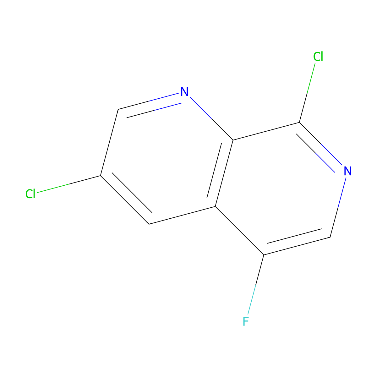 3,8-Dichloro-5-fluoro-1,7-naphthyridine molecular structure, CAS 1600511-82-7