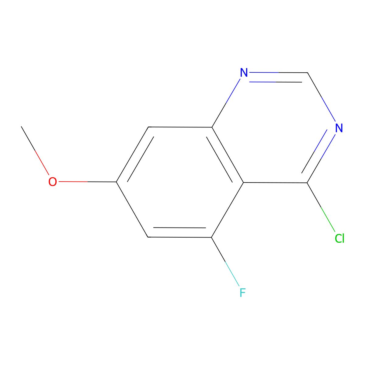 4-Chloro-5-fluoro-7-methoxyquinazoline molecular structure, CAS 1600511-86-1