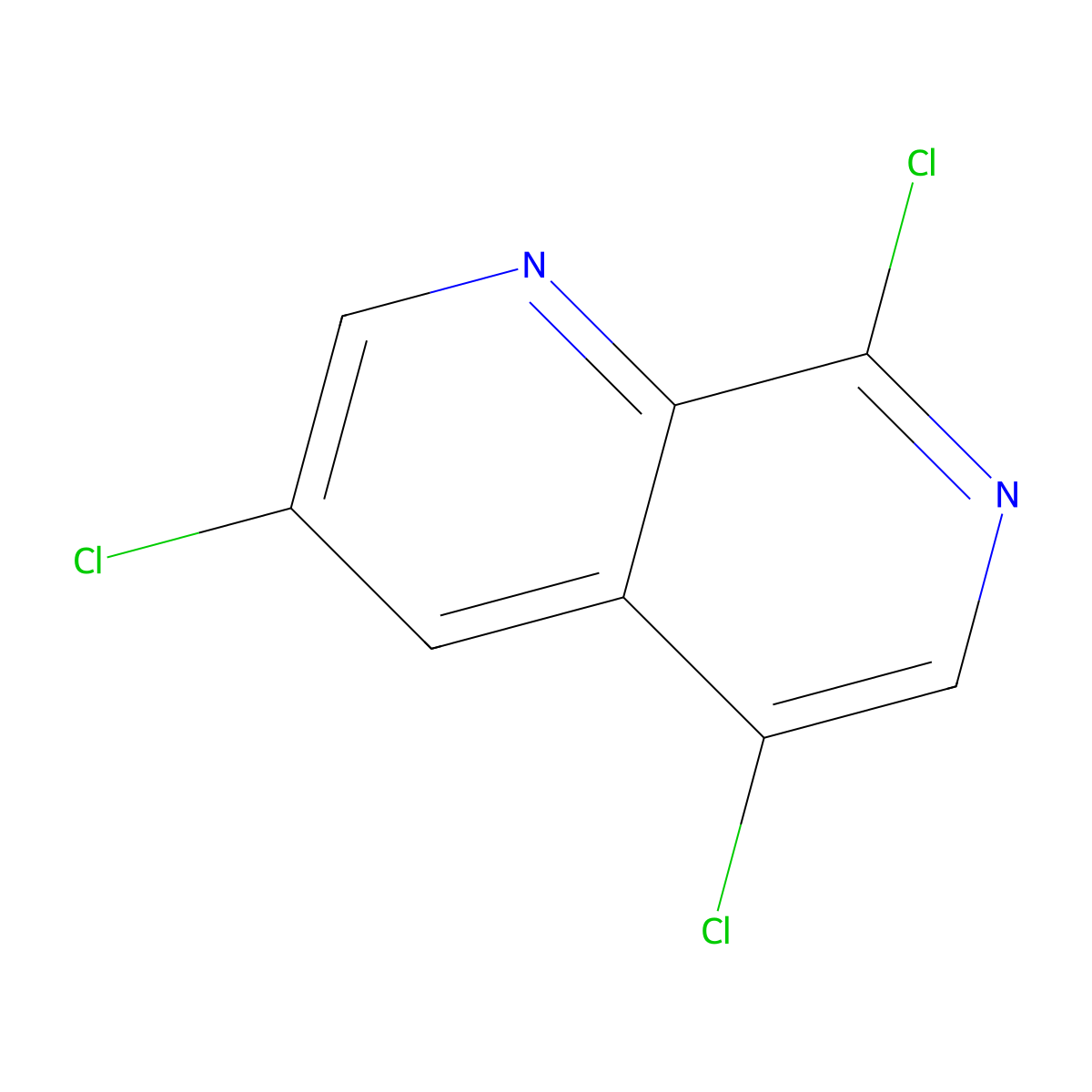 3,5,8-Trichloro-1,7-naphthyridine molecular structure, CAS 1600512-94-4