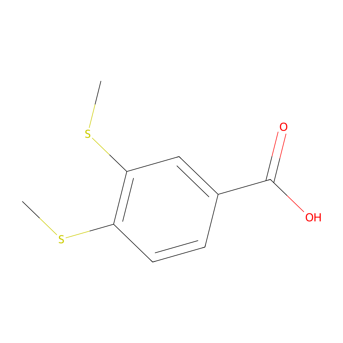 3,4-Bis(methylthio)benzoic acid molecular structure, CAS 1600518-29-3