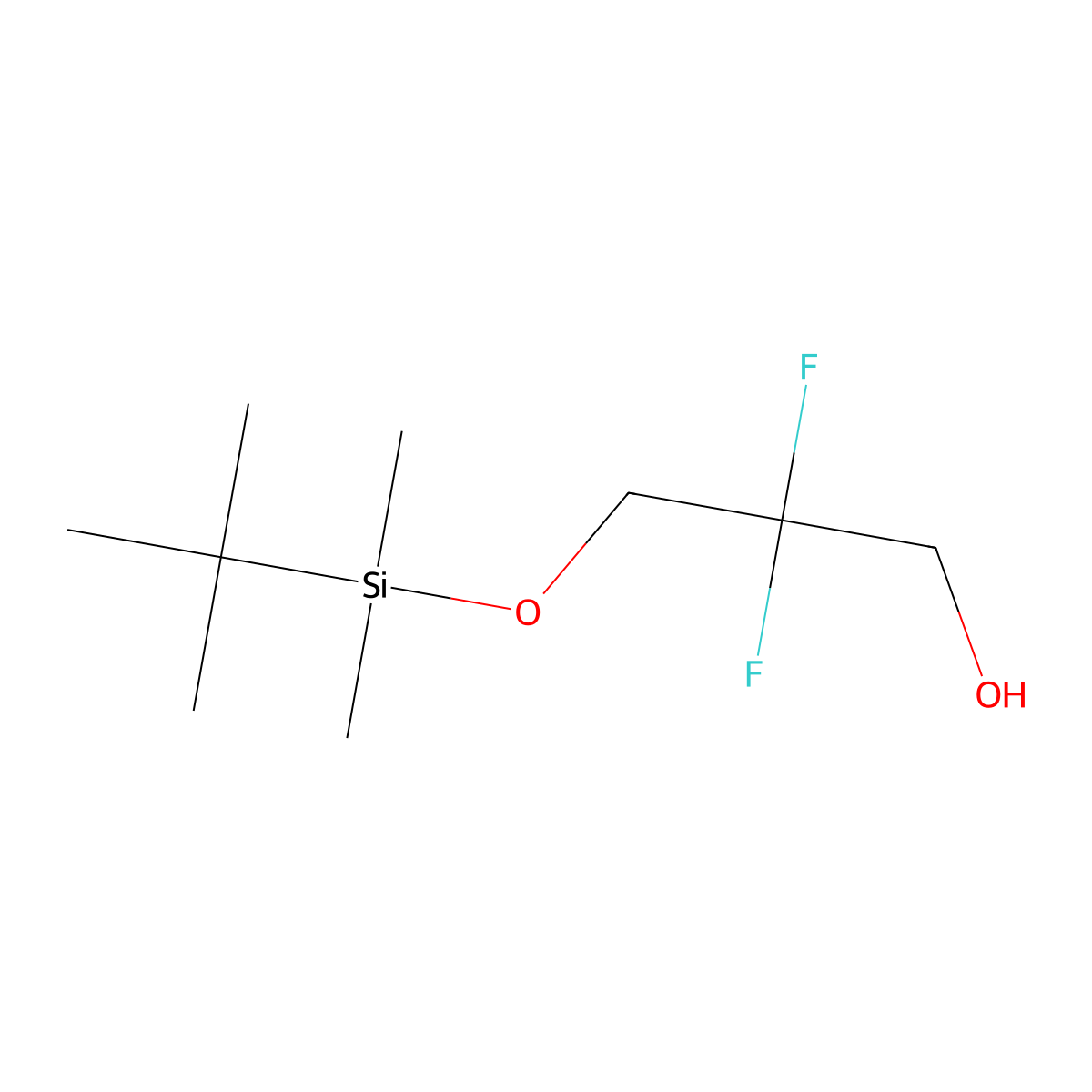 3-((tert-Butyldimethylsilyl)oxy)-2,2-difluoropropan-1-ol molecular structure, CAS 160052-20-0