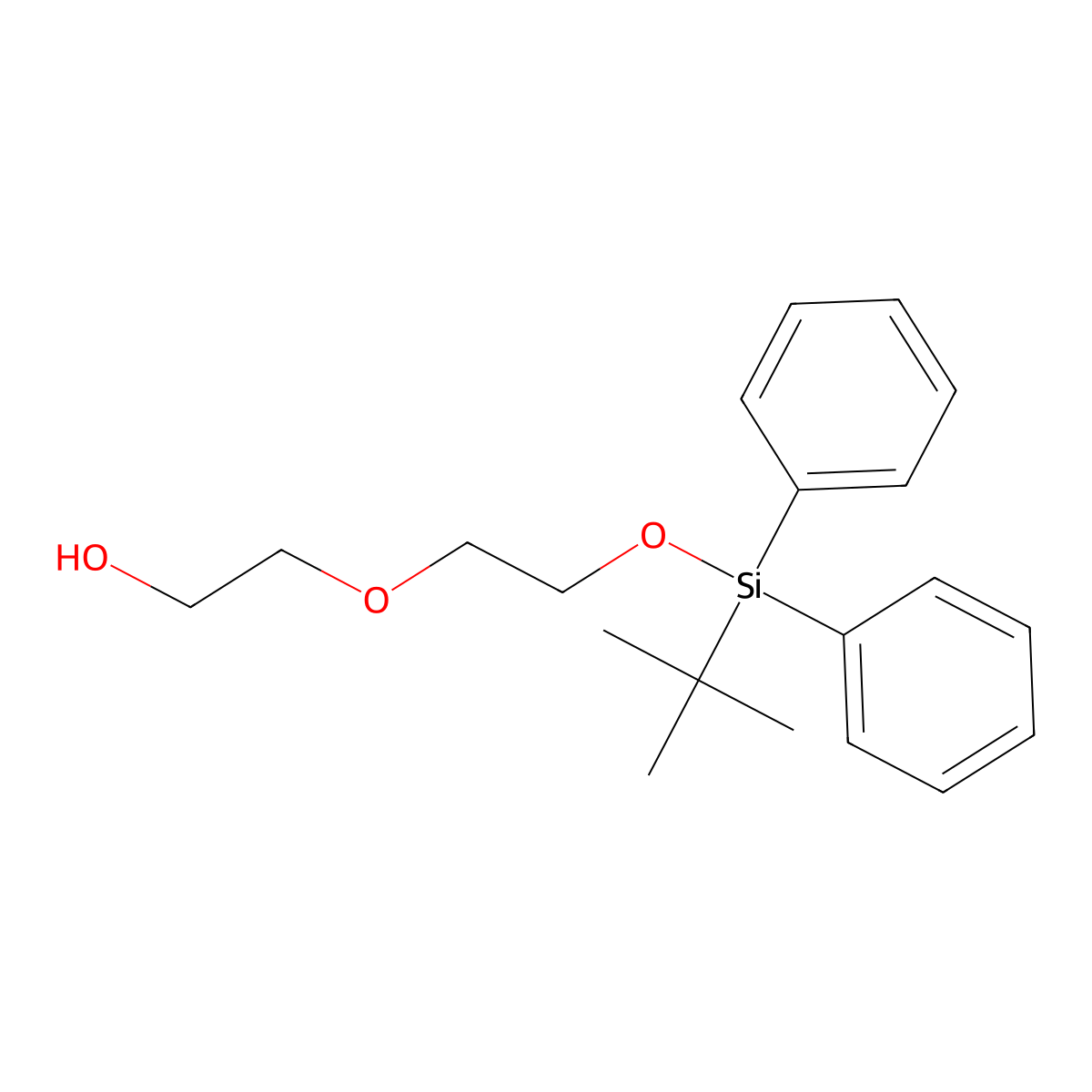 2-(2-((Tert-butyldiphenylsilyl)oxy)ethoxy)ethanol molecular structure, CAS 160052-24-4