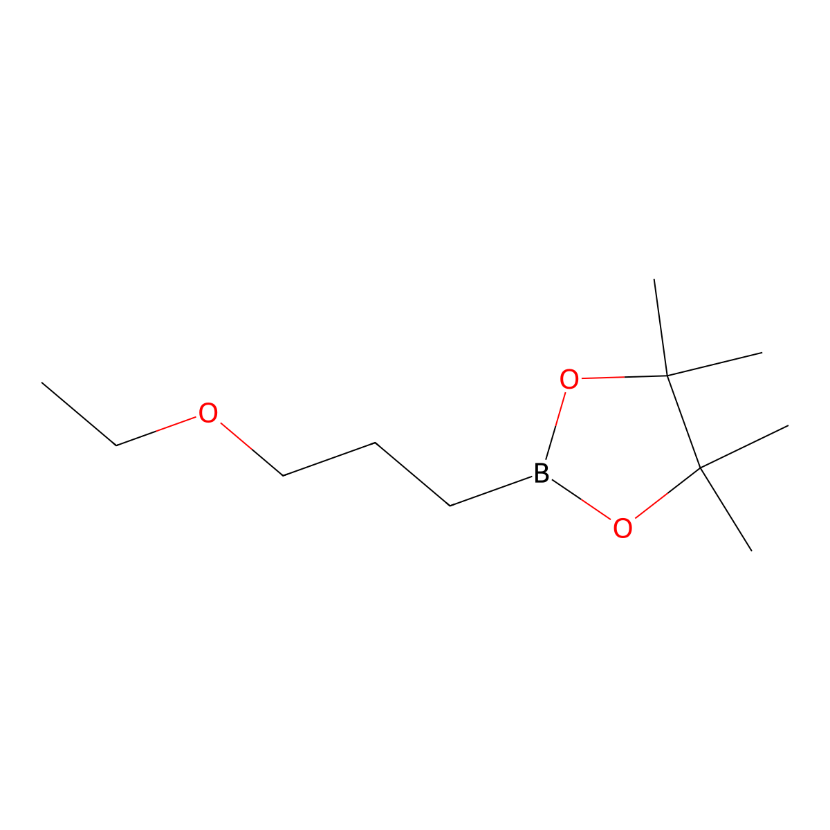 2-(3-Ethoxypropyl)-4,4,5,5-tetramethyl-1,3,2-dioxaborolane molecular structure, CAS 1600527-35-2