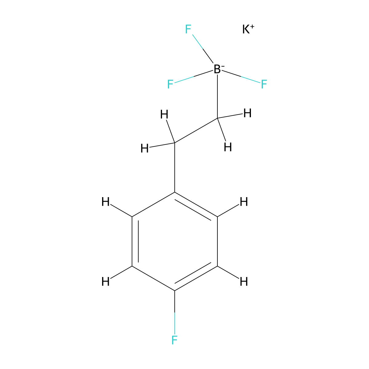 Potassium trifluoro(4-fluorophenethyl)borate molecular structure, CAS 1600527-39-6