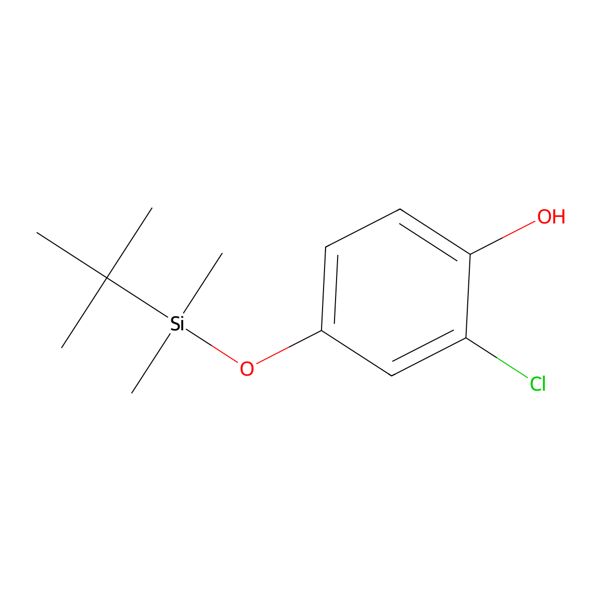 4-[(Tert-butyldimethylsilyl)oxy]-2-chlorophenol molecular structure, CAS 1600530-39-9