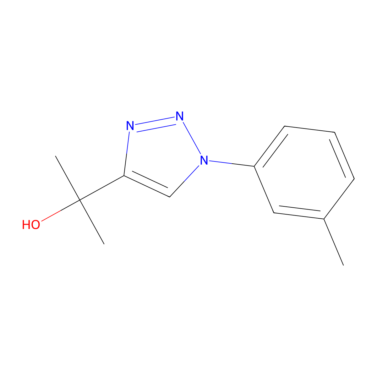 2-[1-(3-methylphenyl)-1H-1,2,3-triazol-4-yl]propan-2-ol molecular structure, CAS 1600582-98-6