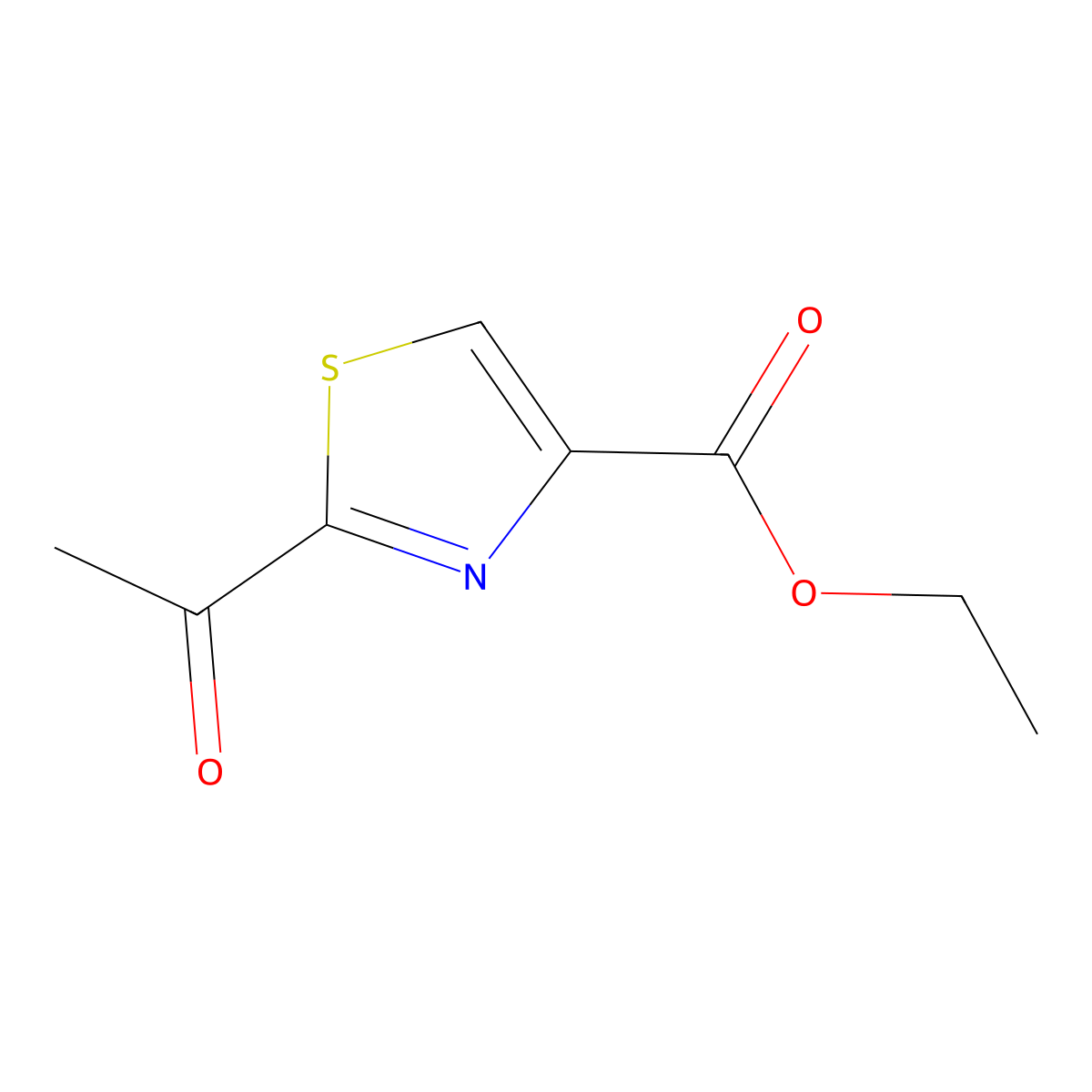 Ethyl 2-acetyl-1,3-thiazole-4-carboxylate molecular structure, CAS 160060-21-9