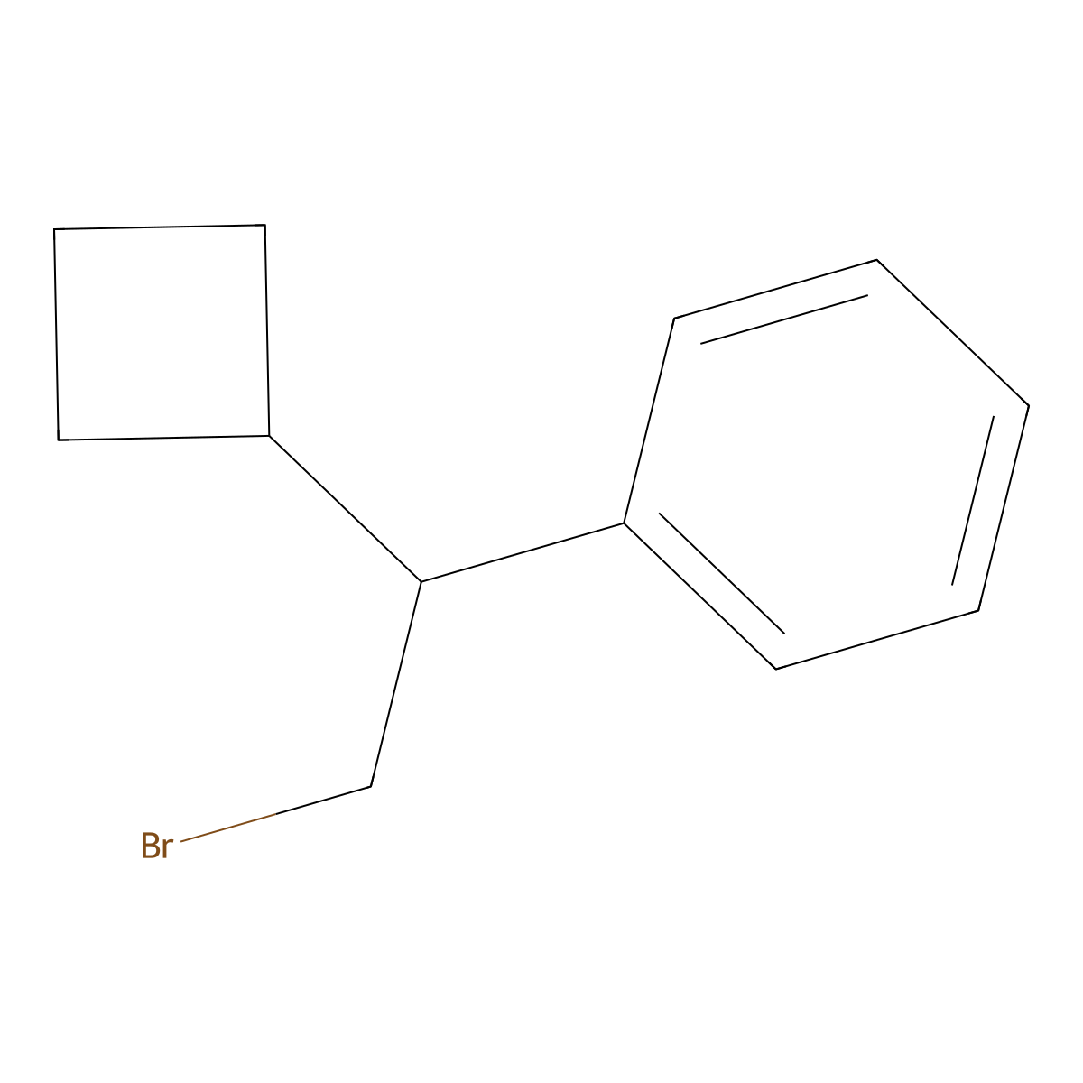 (2-Bromo-1-cyclobutylethyl)benzene molecular structure, CAS 1600621-20-2