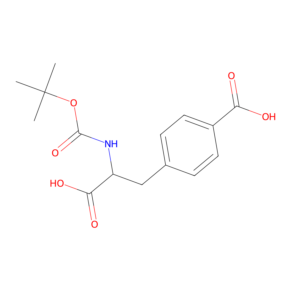 Boc-4-carboxyl-L-phenylalanine molecular structure, CAS 160063-50-3